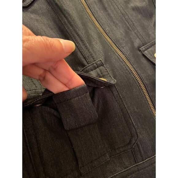 Ruby Rd. Petite Womens Beaded Collar Black Jacket 6 Petite - Picture 6 of 10